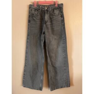 Zara Gray Denim Girls Wide Leg Jeans 13-14